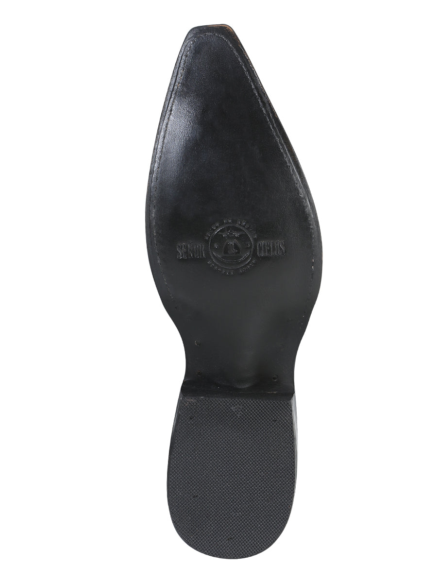 Cowboy boot El Senor de los Cielos - Imitation Ostrich - Black 40848