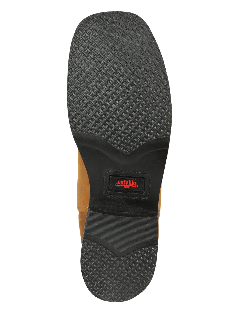 Establo Men’s Rodeo Work Boot - Crazy Leather in Mango 41549