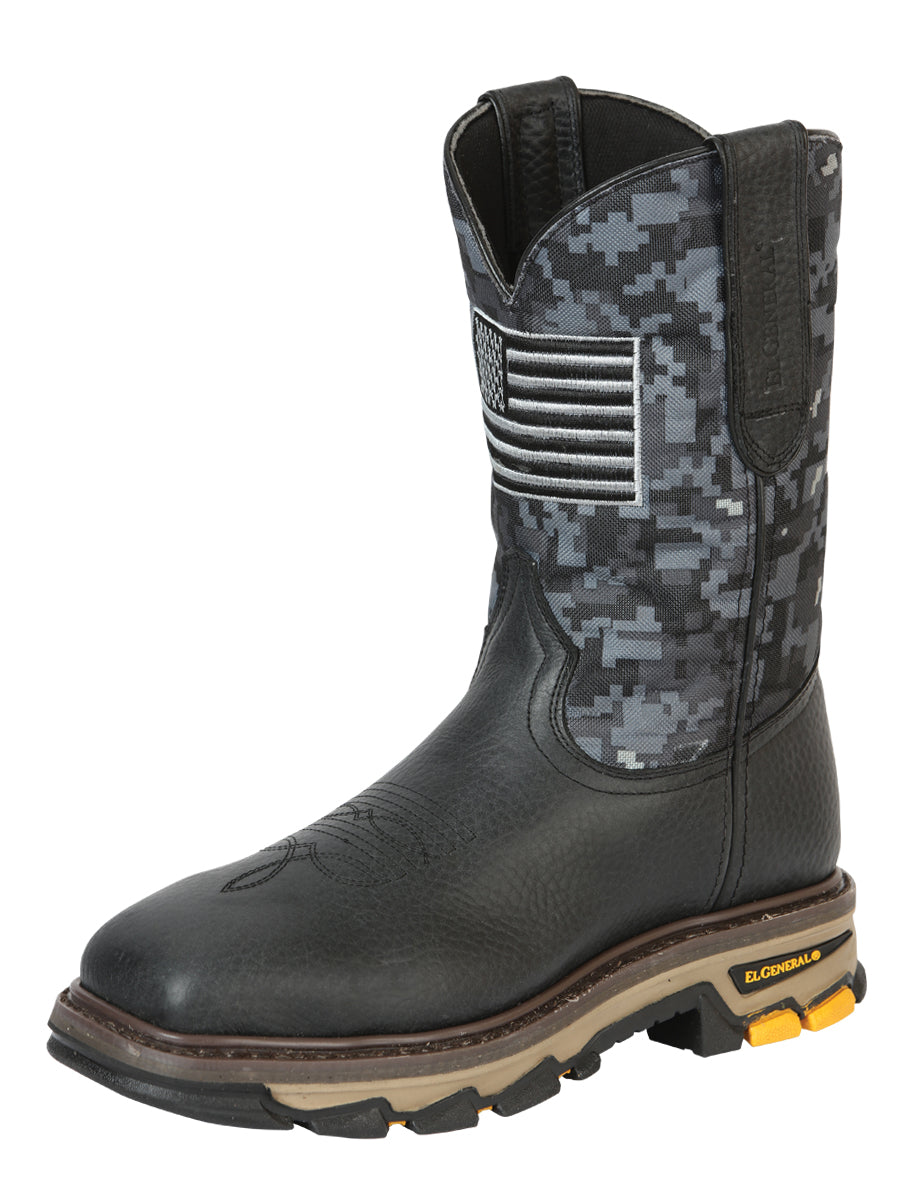 El General Men’s Steel Toe Work Boot - Bull Fight Leather - Black
44774