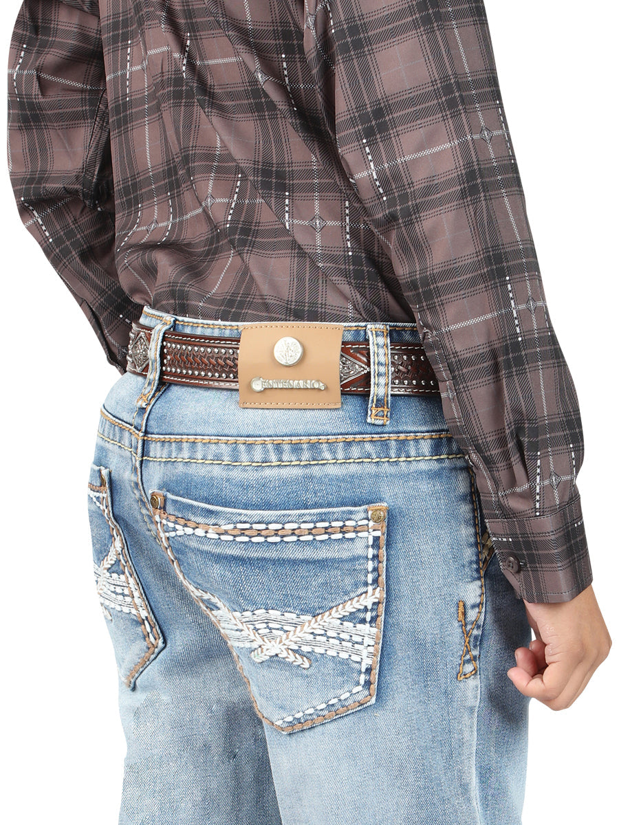 Boys Centenario Premium Bootcut Jeans - Light Blue Denim 45547