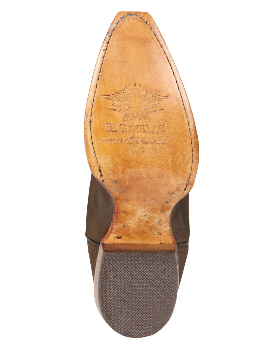 El General Women's Limited Edition Western Boot - Nobuck Camel 45778