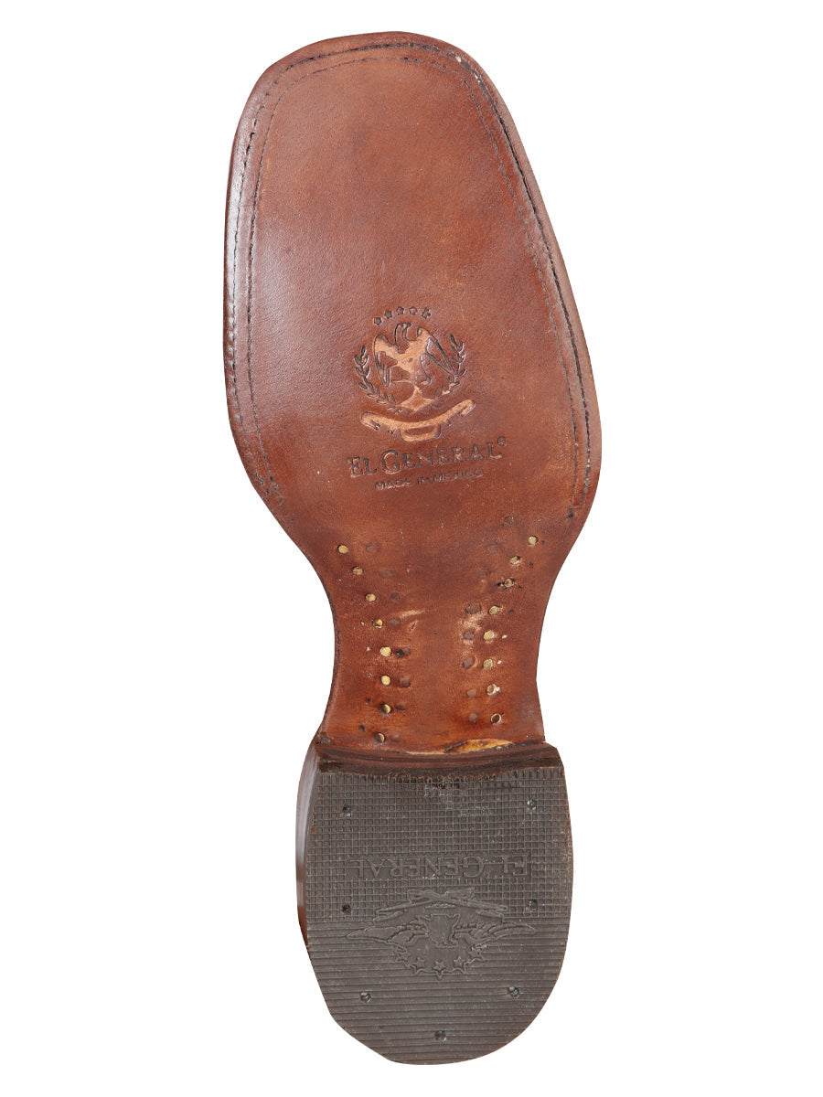 El General Square Toe Ankle Boot - Nobuck Brown 126195