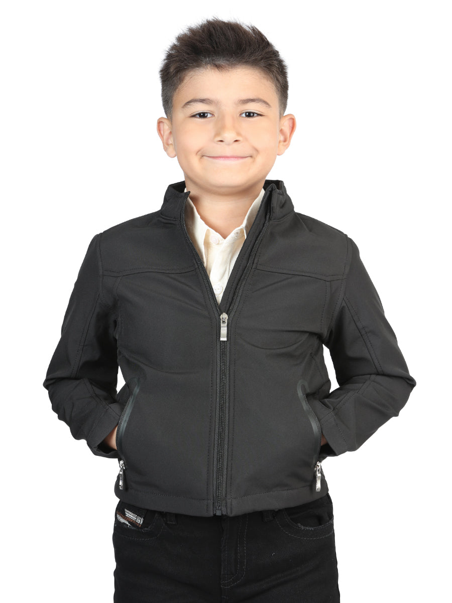 "Centenario" Kids Jacket 100% Polyester Black 127085