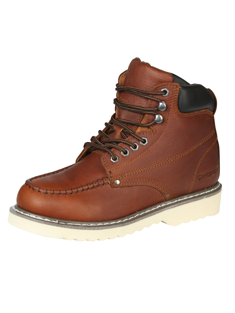 Centenario Work Boots with Laces - Light Coffee Full Grain Leather 128694