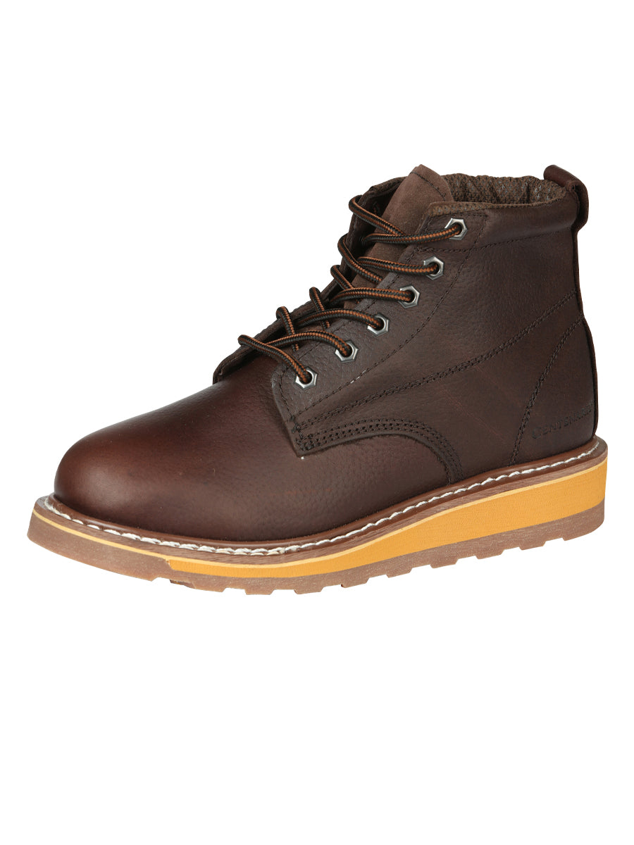 Centenario Work Boots with Laces - Light Café Full Grain Leather 128699