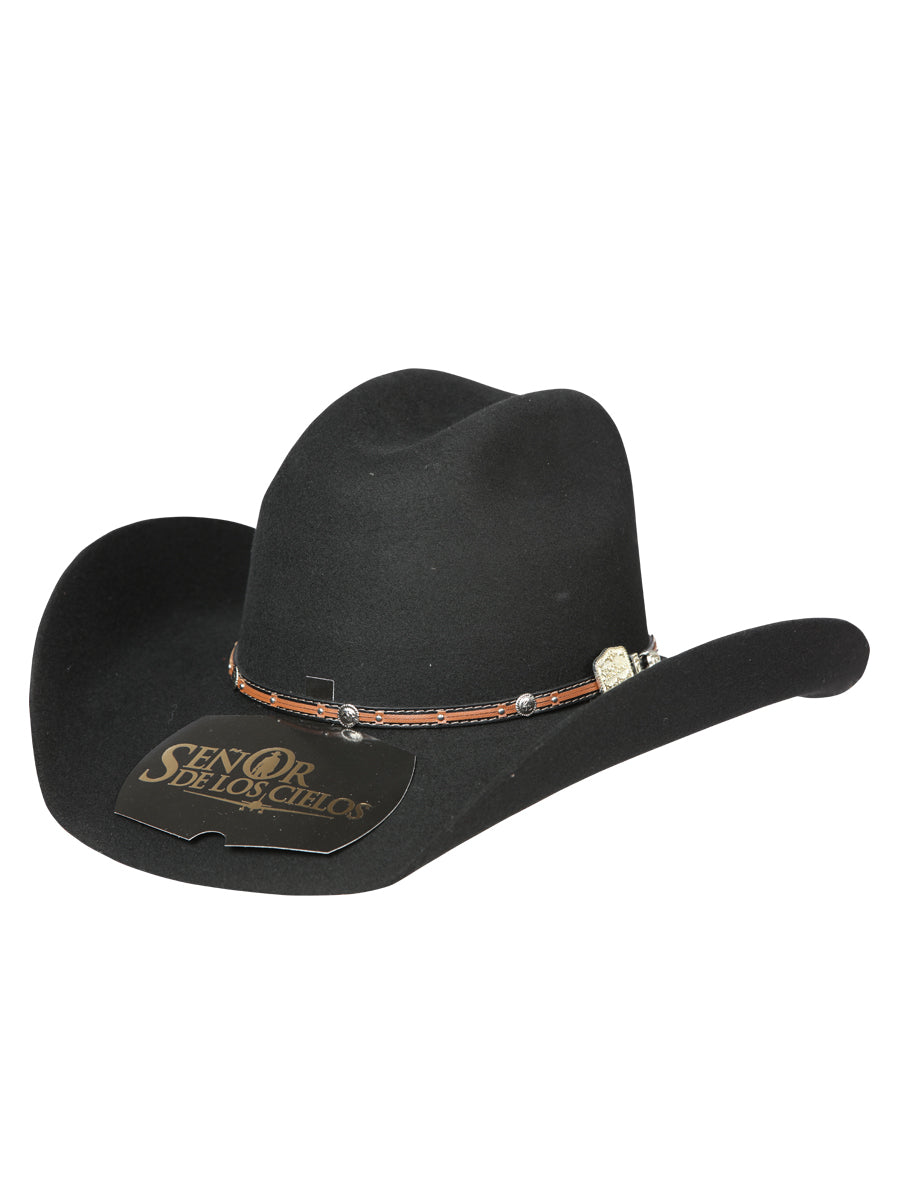 "El Señor de los Cielos" 100X Cowboy Hat – Black Wool 170603