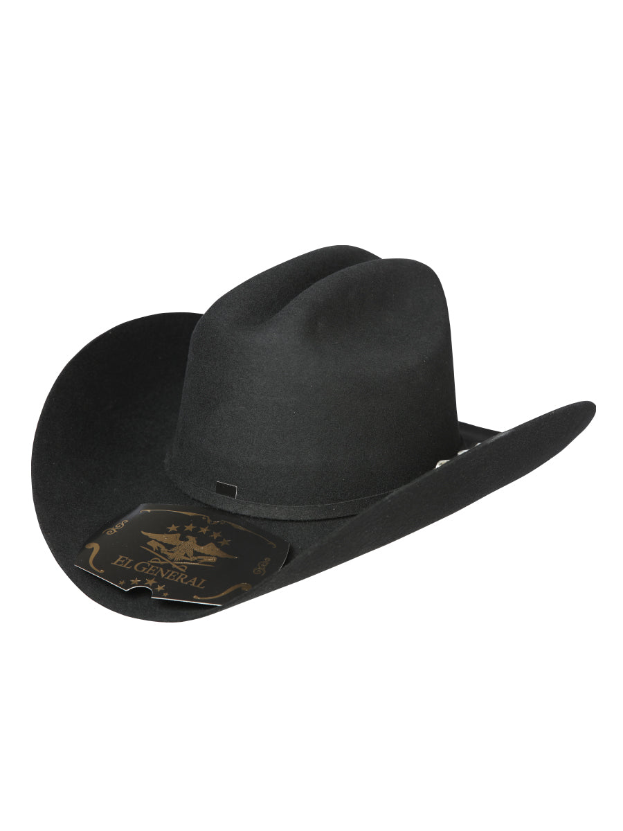 El General 50 X Black Texana Hat julion – Black Wool 170605