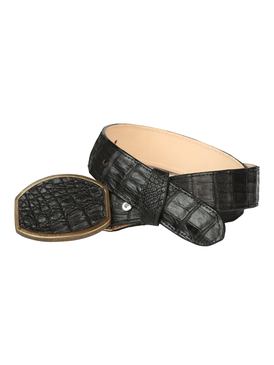 Centenario Exotic Cowboy Belt - CINT-B-1 - Black Caiman Leather 170869