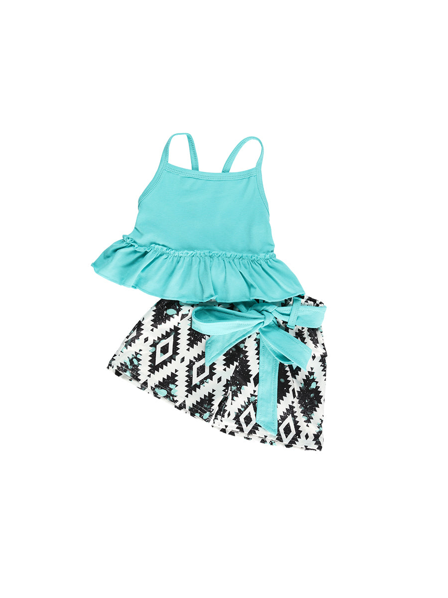 El General Kids Skirt/Top Set- Turquoise 702001