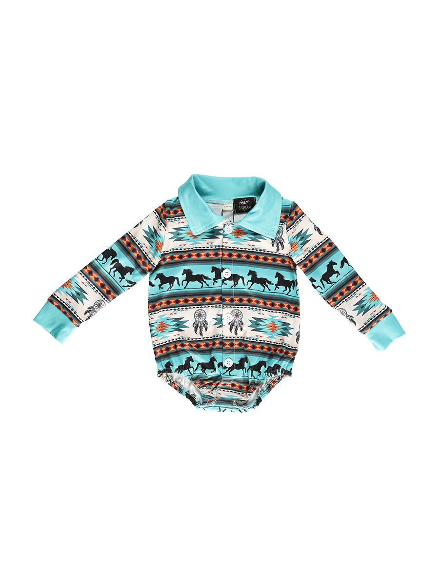 El General Kids Bodysuits- Turquoise 702021