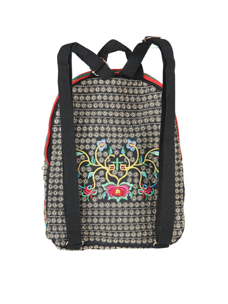 El General Embroidered Backpack- Black/Multicolor 702187