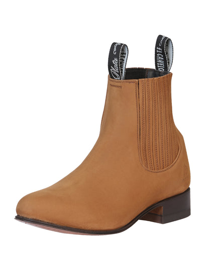 El Canelo Charro Ankle Boot - Nobuck Topo Cowhide Leather 231