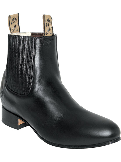 El Canelo Charro Ankle Boot - Deer Black Leather 232