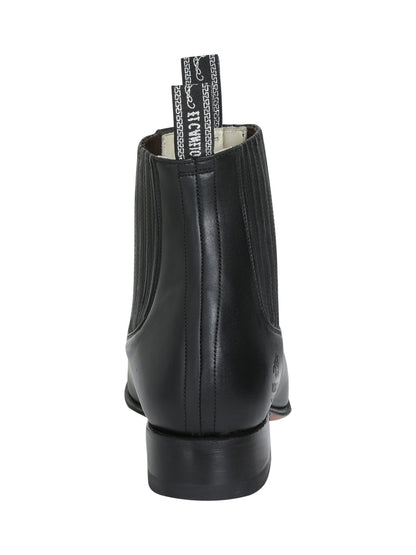 El Canelo Charro Ankle Boot - Deer Black Leather 232