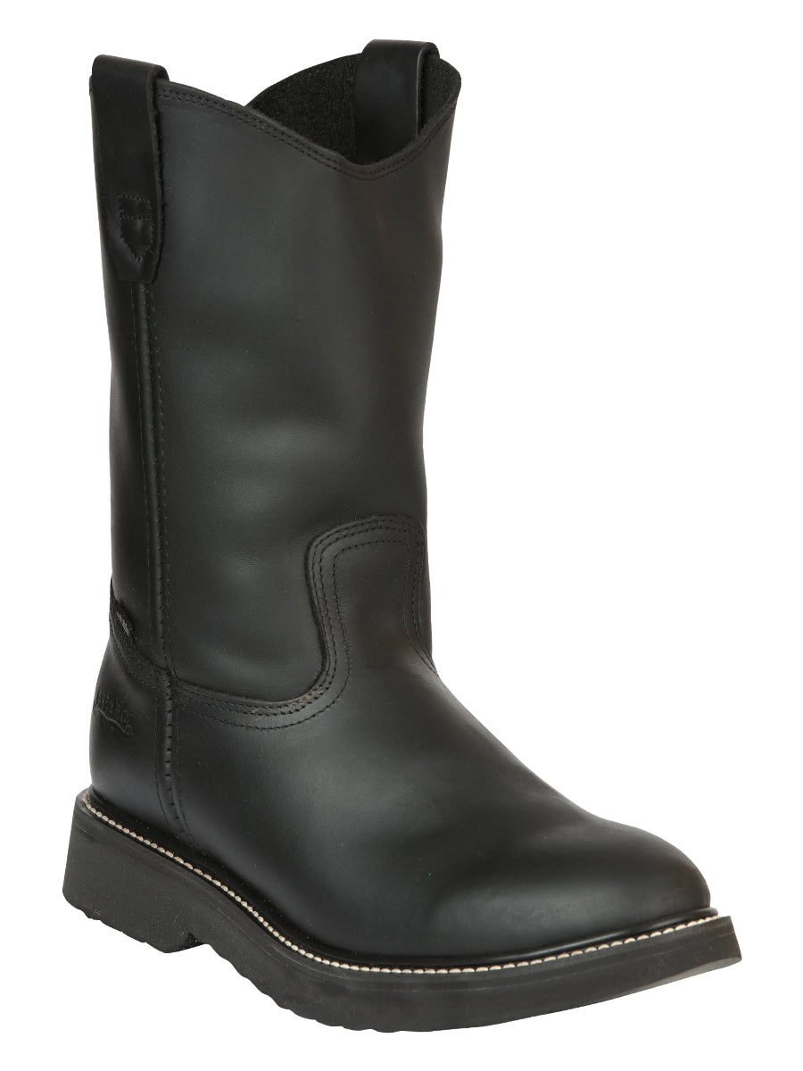 Establo Men’s Work Boot Grasso Leather

 - Black 312