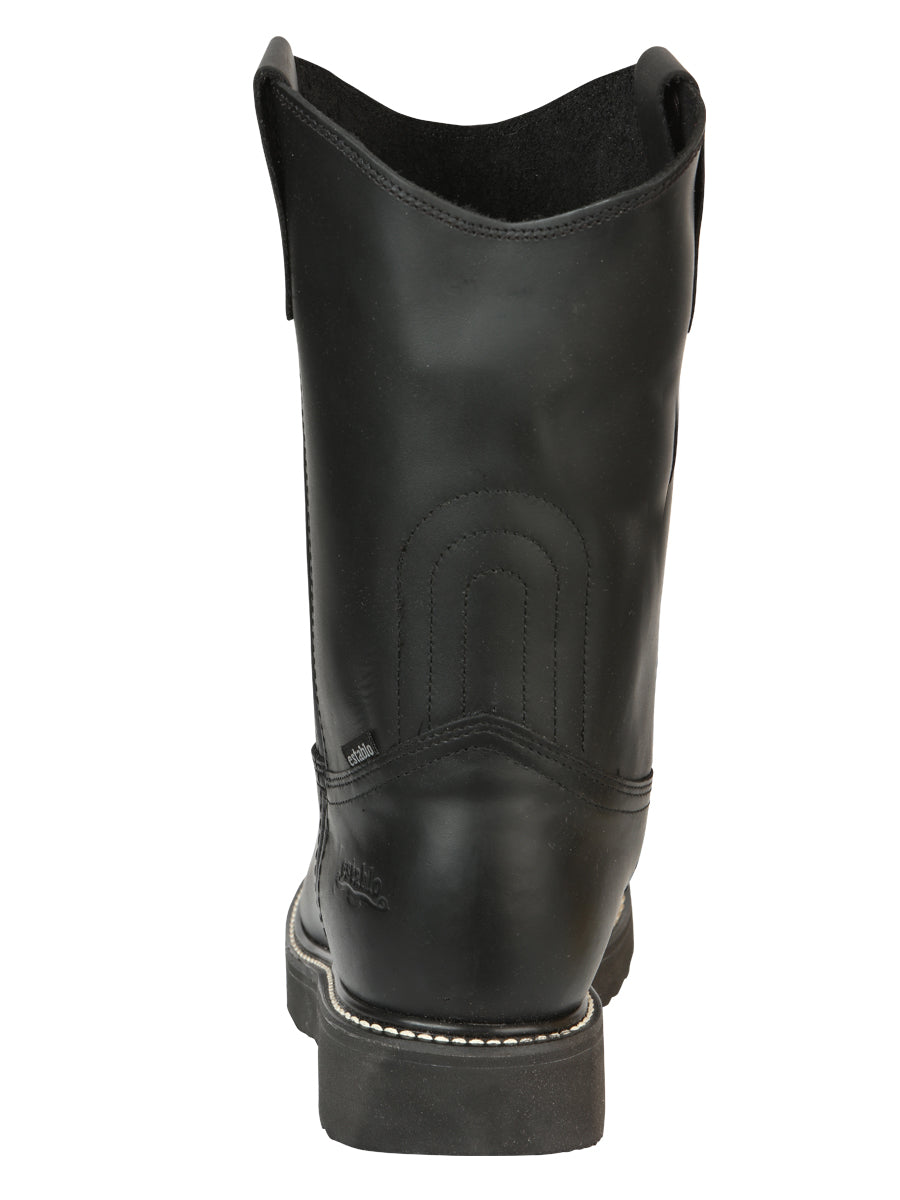Establo Men’s Work Boot Grasso Leather

 - Black 312