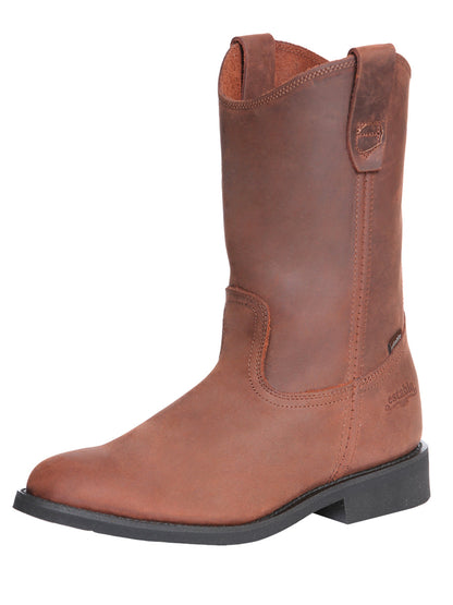 Establo Men's Work Boot - Leather  Grasso - Brown 315