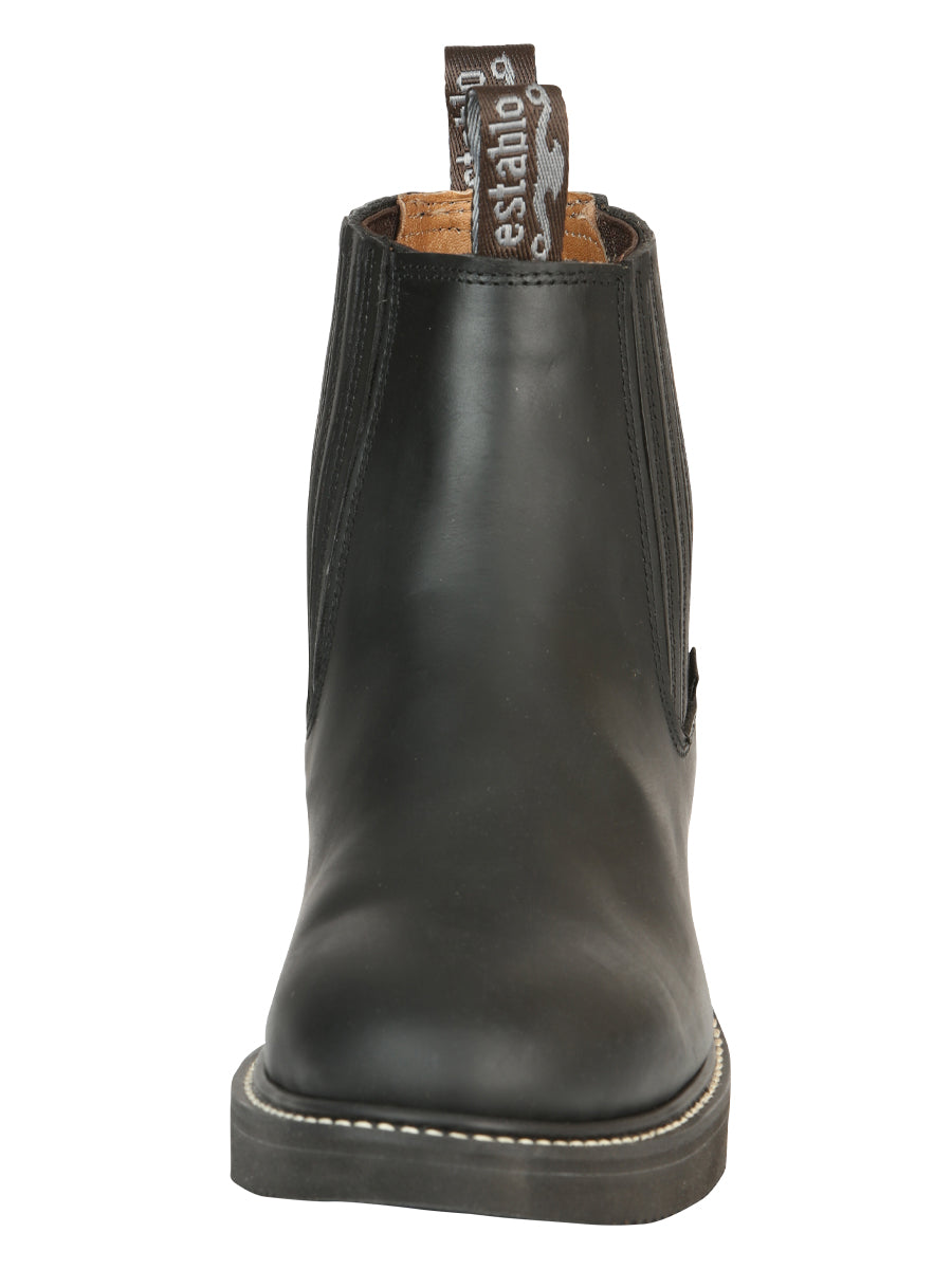 Establo Men’s Work Ankle Boot - Grasso Leather

 - Black 320
