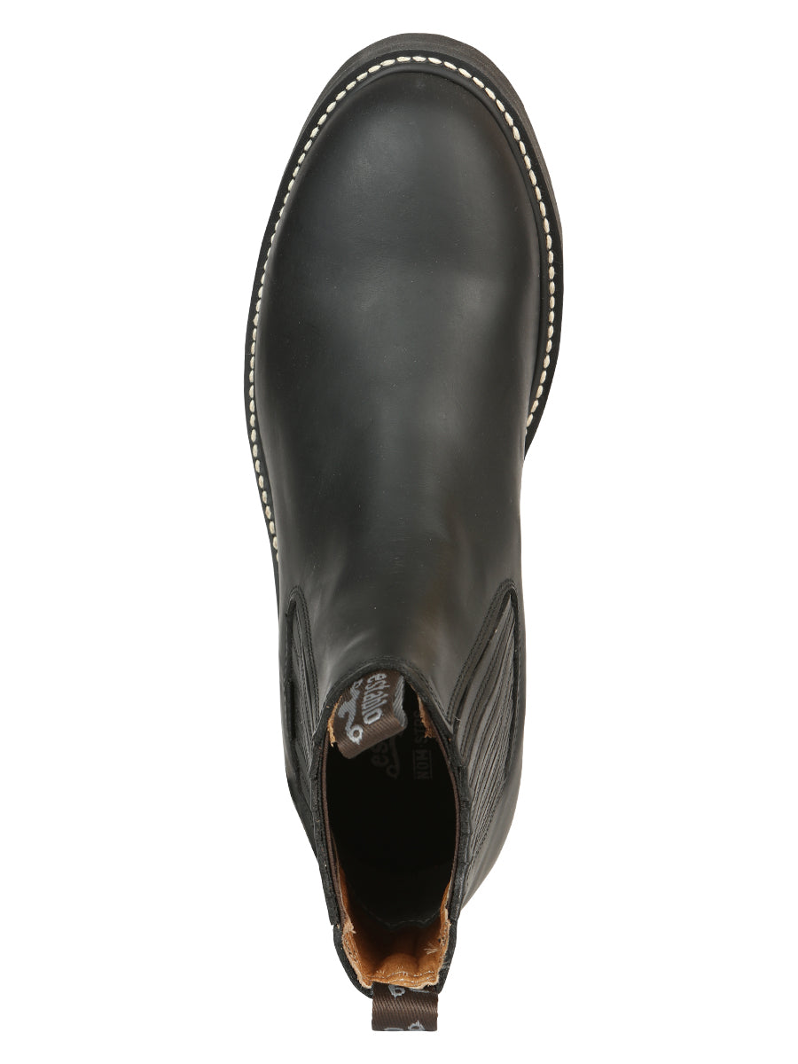 Establo Men’s Work Ankle Boot - Grasso Leather

 - Black 320