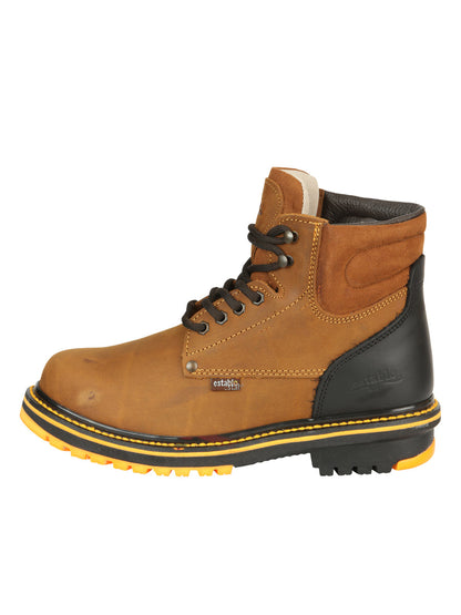 Establo Men’s Work Ankle Boot Mango/Black Lace-Up

 13359