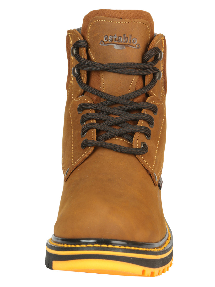 Establo Men’s Work Ankle Boot Mango/Black Lace-Up

 13359