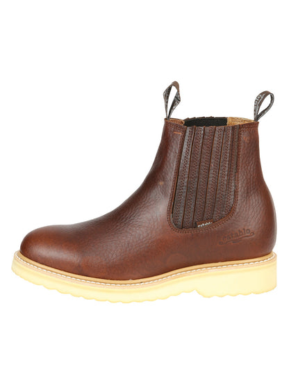 Establo Men’s Work Ankle Boot - Bull Fight Leather - Honey 22953