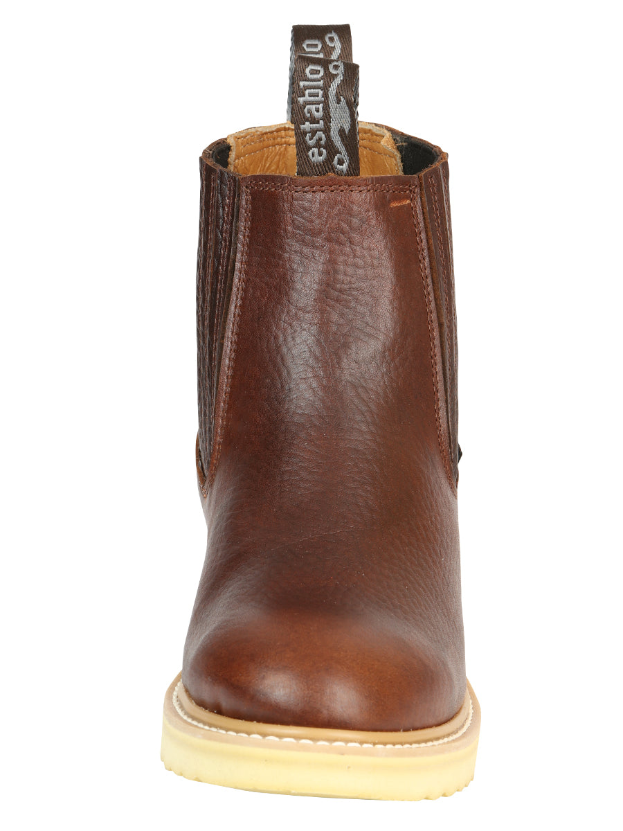 Establo Men’s Work Ankle Boot - Bull Fight Leather - Honey 22953