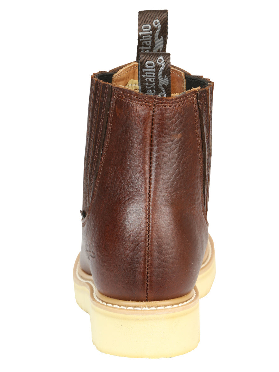 Establo Men’s Work Ankle Boot - Bull Fight Leather - Honey 22953