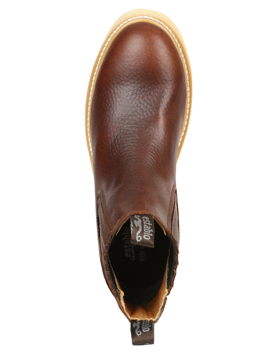 Establo Men’s Work Ankle Boot - Bull Fight Leather - Honey 22953