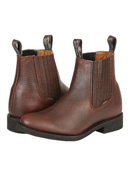 Establo Men’s Work Ankle Boot - Bull Fight Leather - Honey 22954