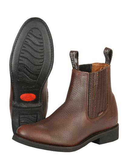 Establo Men’s Work Ankle Boot - Bull Fight Leather - Honey 22954