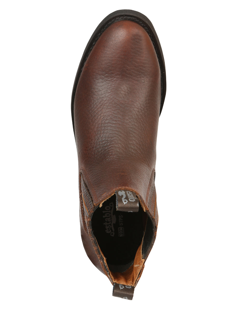 Establo Men’s Work Ankle Boot - Bull Fight Leather - Honey 22954