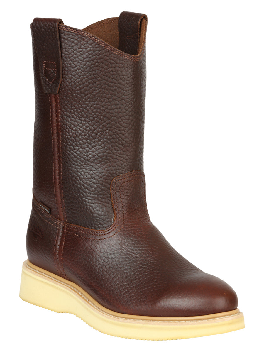 Establo Men’s Work Boot Bull Fight Leather - Honey 23369