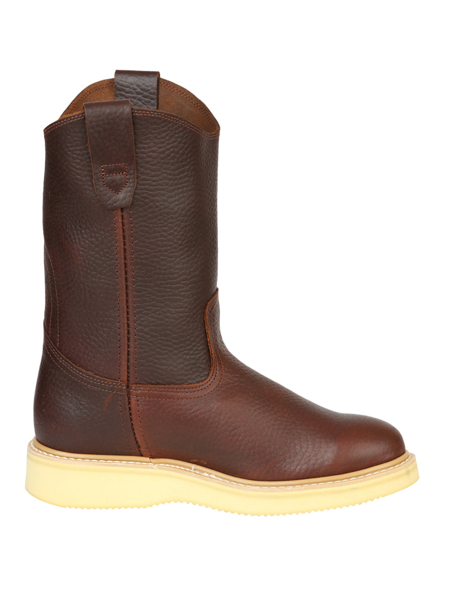Establo Men’s Work Boot Bull Fight Leather - Honey 23369
