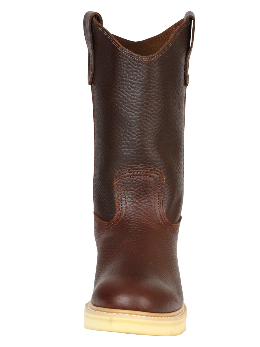 Establo Men’s Work Boot Bull Fight Leather - Honey 23369