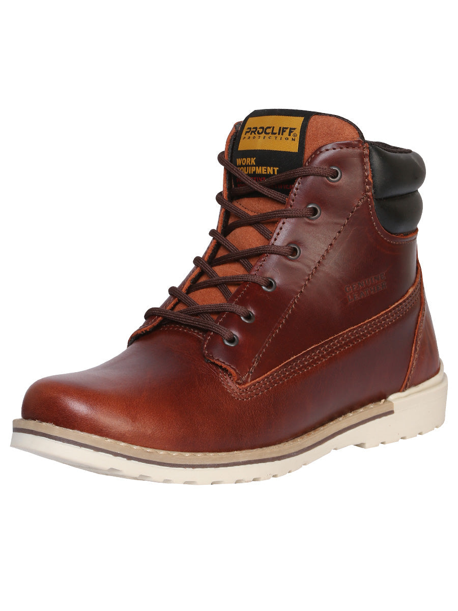 Procliff Womens/Youth Protection Pull Up Work Boot- Wine 35201