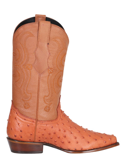 Cowboy boot  El Senor de los Cielos - Imitation Ostrich - Cognac  40835