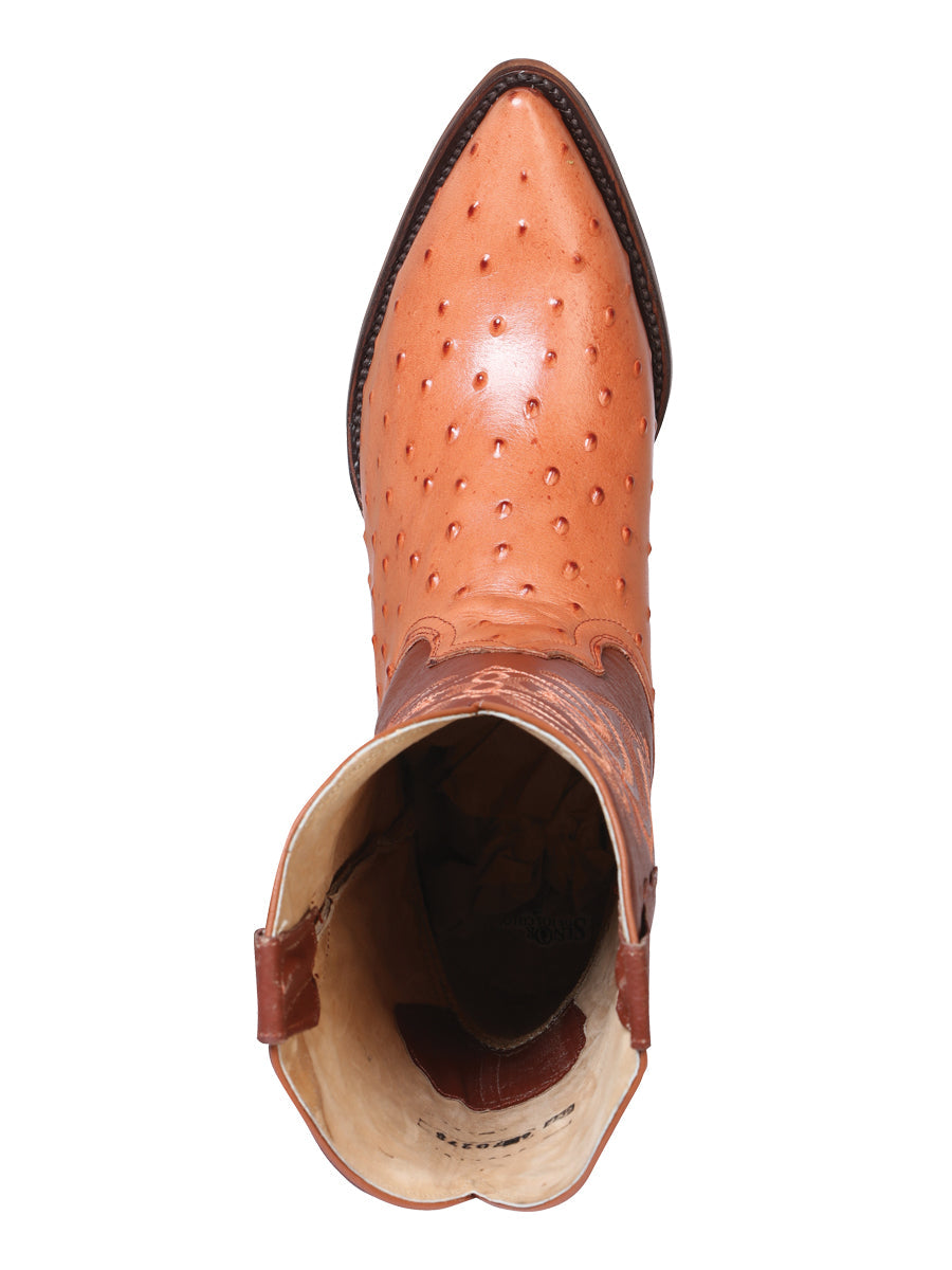 Cowboy boot  El Senor de los Cielos - Imitation Ostrich - Cognac  40835