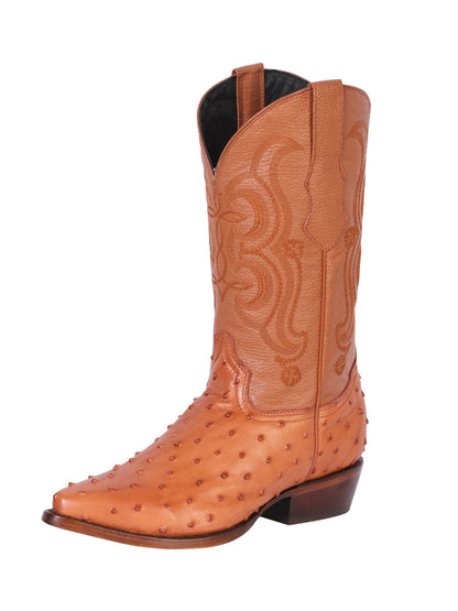 Cowboy boot  El Senor de los Cielos - Imitation Ostrich - Cognac  40835