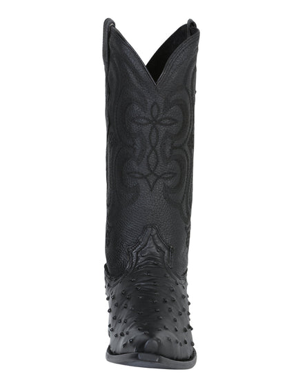 Cowboy boot  El Senor de los Cielos - Imitation Ostrich - Black  40848