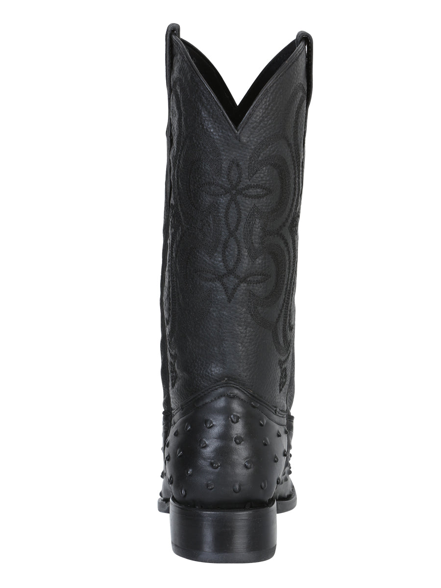 Cowboy boot  El Senor de los Cielos - Imitation Ostrich - Black  40848