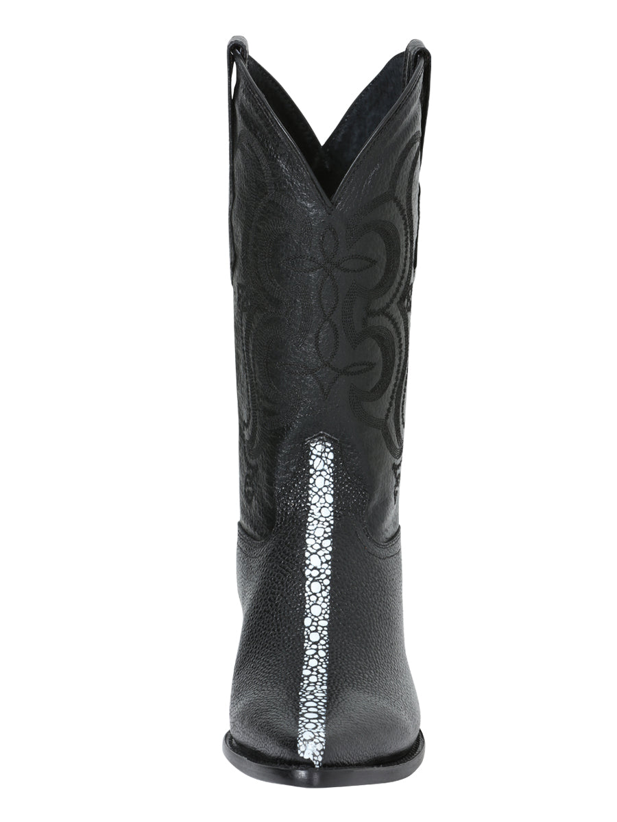 Cowboy boot  El Senor de los Cielos -  Manta Print - Black 41528