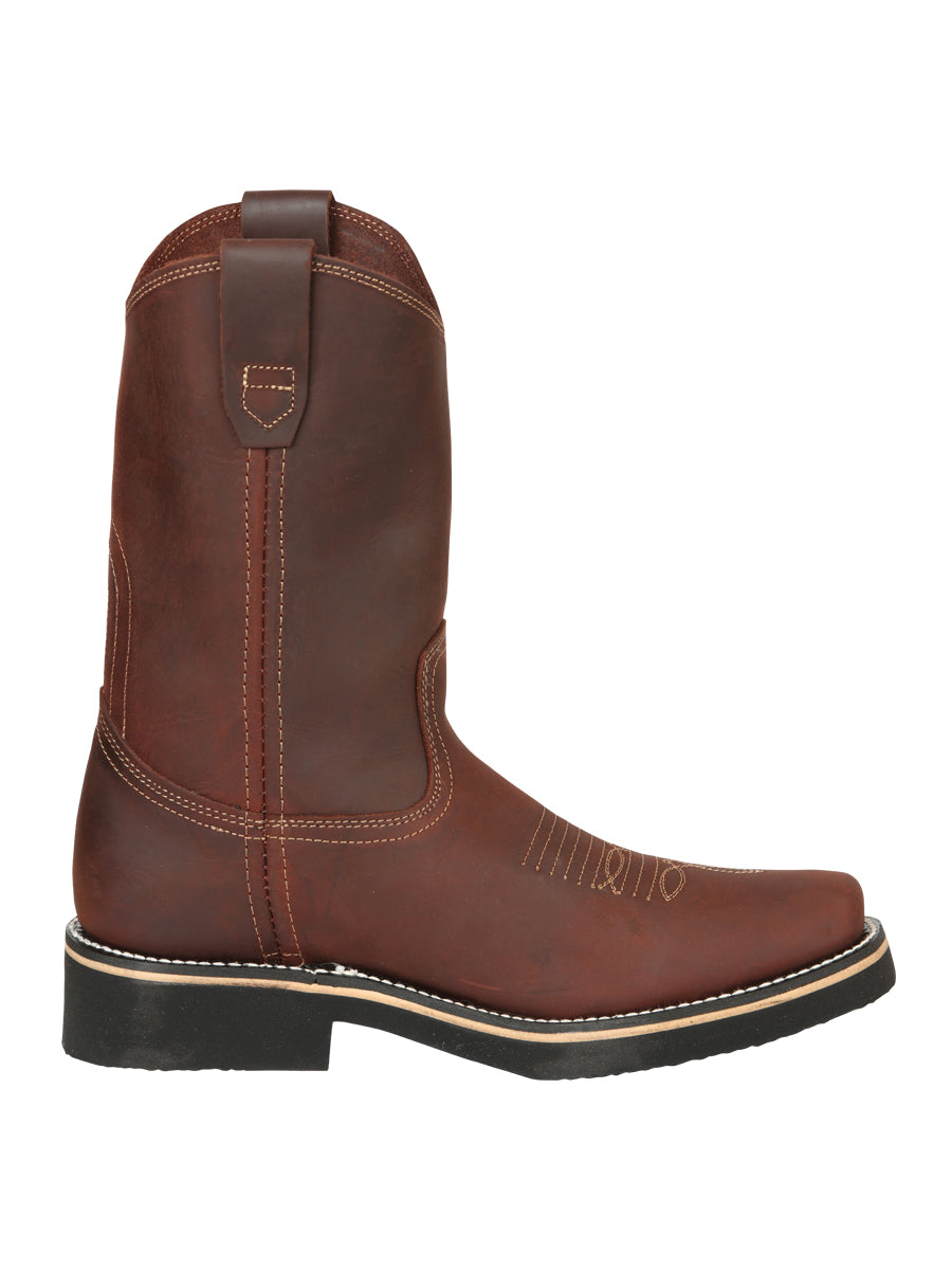 Establo Men’s Work Boot - Crazy Leather in Brown 41531