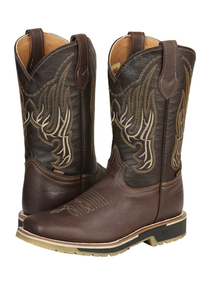 Establo Men’s Rodeo Boot - Bovine Grizzly Leather in Brown

  41539