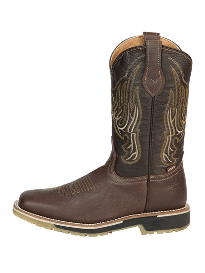 Establo Men’s Rodeo Boot - Bovine Grizzly Leather in Brown

  41539