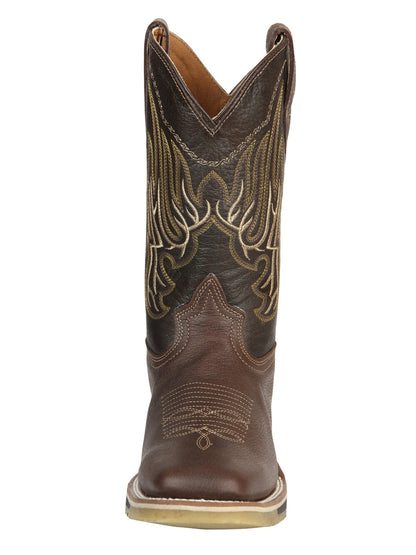 Establo Men’s Rodeo Boot - Bovine Grizzly Leather in Brown

  41539