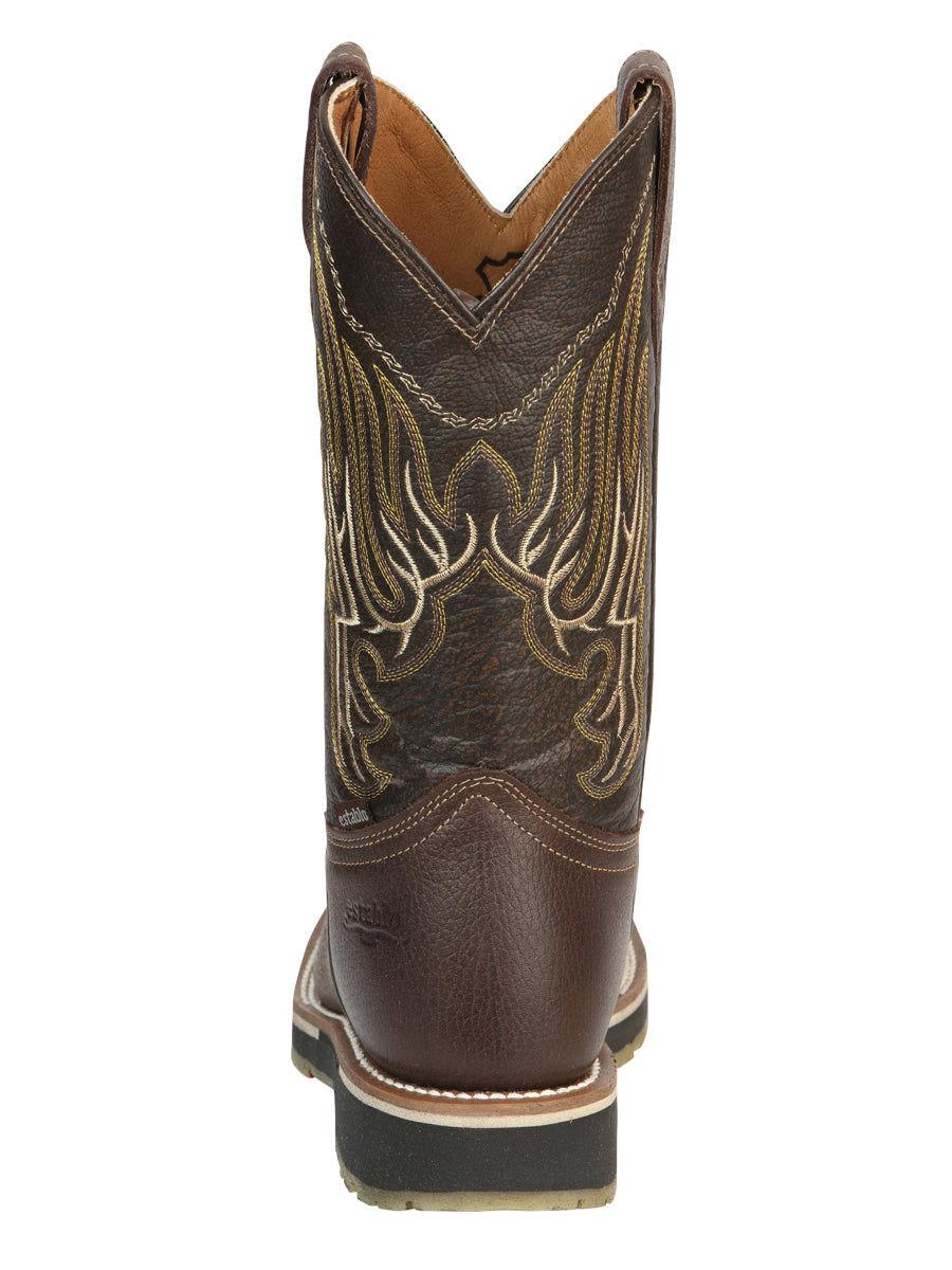 Establo Men’s Rodeo Boot - Bovine Grizzly Leather in Brown

  41539