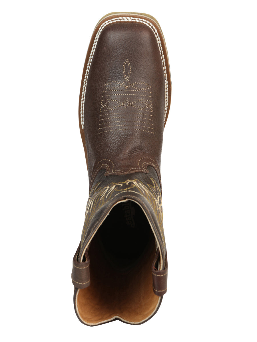 Establo Men’s Rodeo Boot - Bovine Grizzly Leather in Brown

  41539