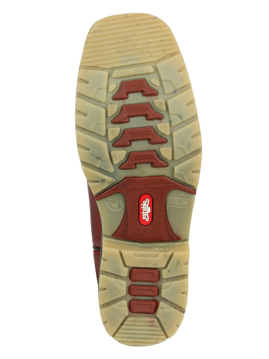 Establo Men’s Rodeo Boot - Bovine Grizzly Leather in Shedron  41541