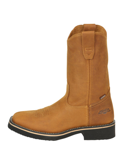 Establo Men’s Rodeo Work Boot - Crazy Leather in Mango 41549